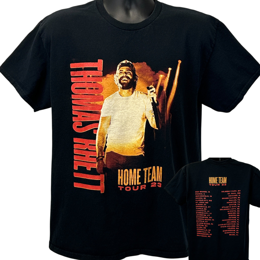 Thomas Rhett 2023 Tour T Shirt L Large Concert Home Team Country Music Black Tee